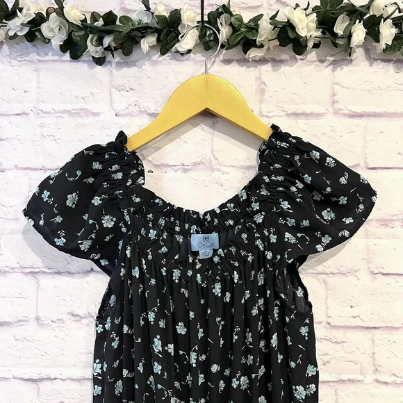 CeCe Women’s Blue Square Neck Scattered Floral Jumpsuit Size 4 - Picture 5 of 13